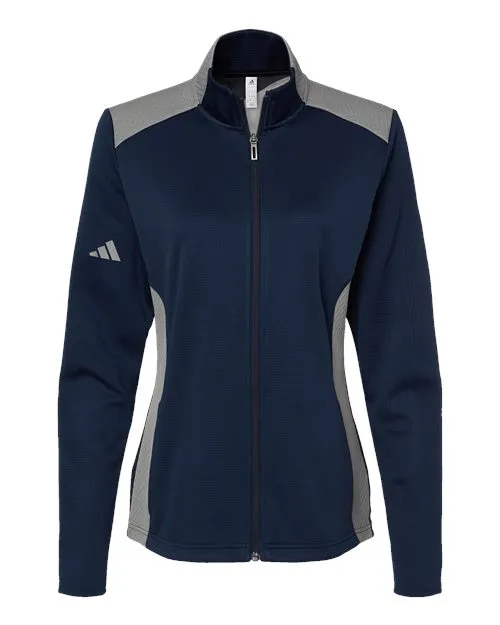 Adidas Women's Textured Mixed Media Full-Zip Jacket A529