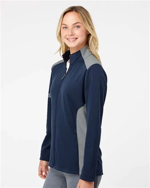 Adidas Women's Textured Mixed Media Full-Zip Jacket A529