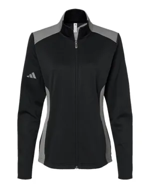 Adidas Women's Textured Mixed Media Full-Zip Jacket A529