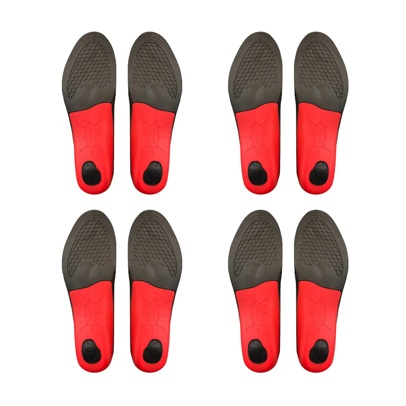 Arch Support Insoles, Shock Absorption, 4X Pair, Bibal