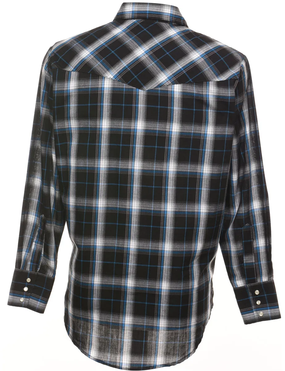 Black & Blue Classic Checked Shirt - M