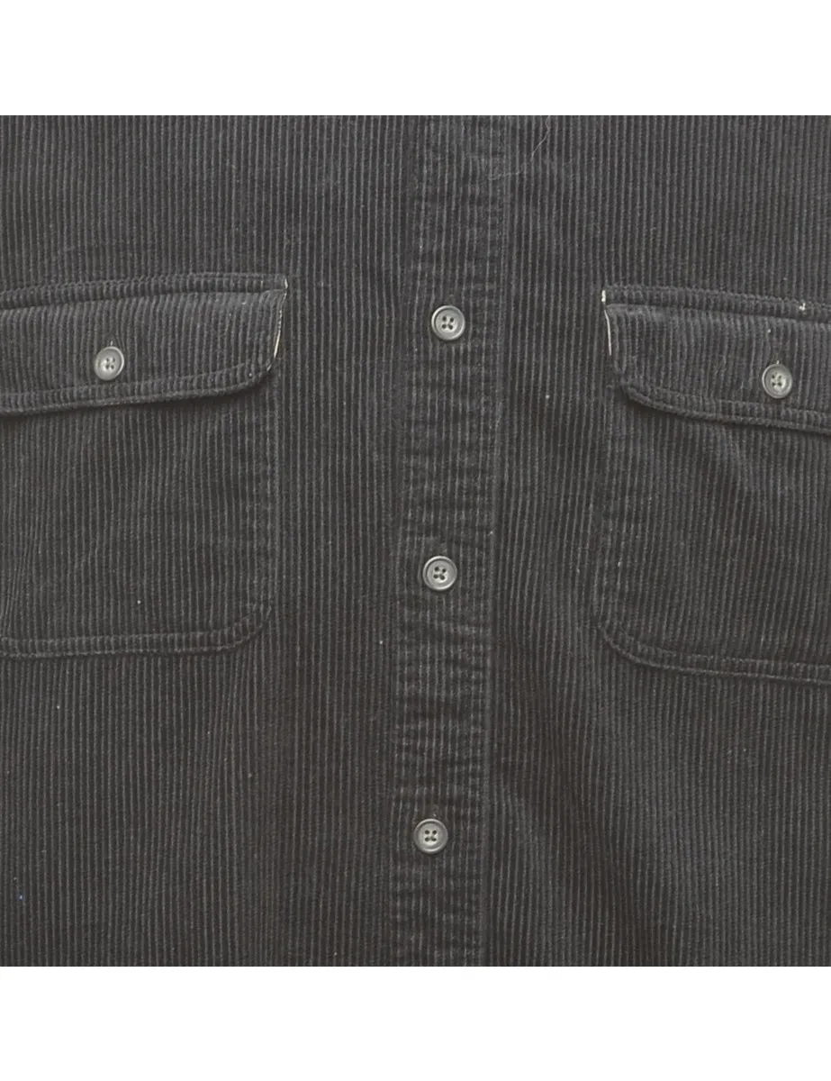 Black Corduroy Shirt - L