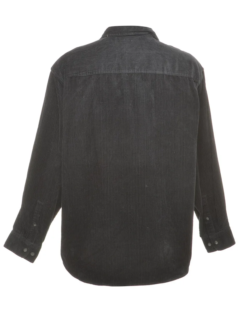 Black Corduroy Shirt - L