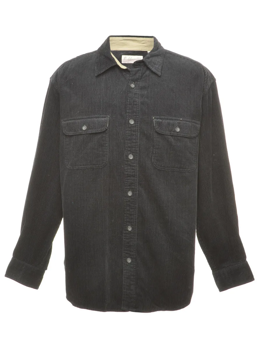 Black Corduroy Shirt - L