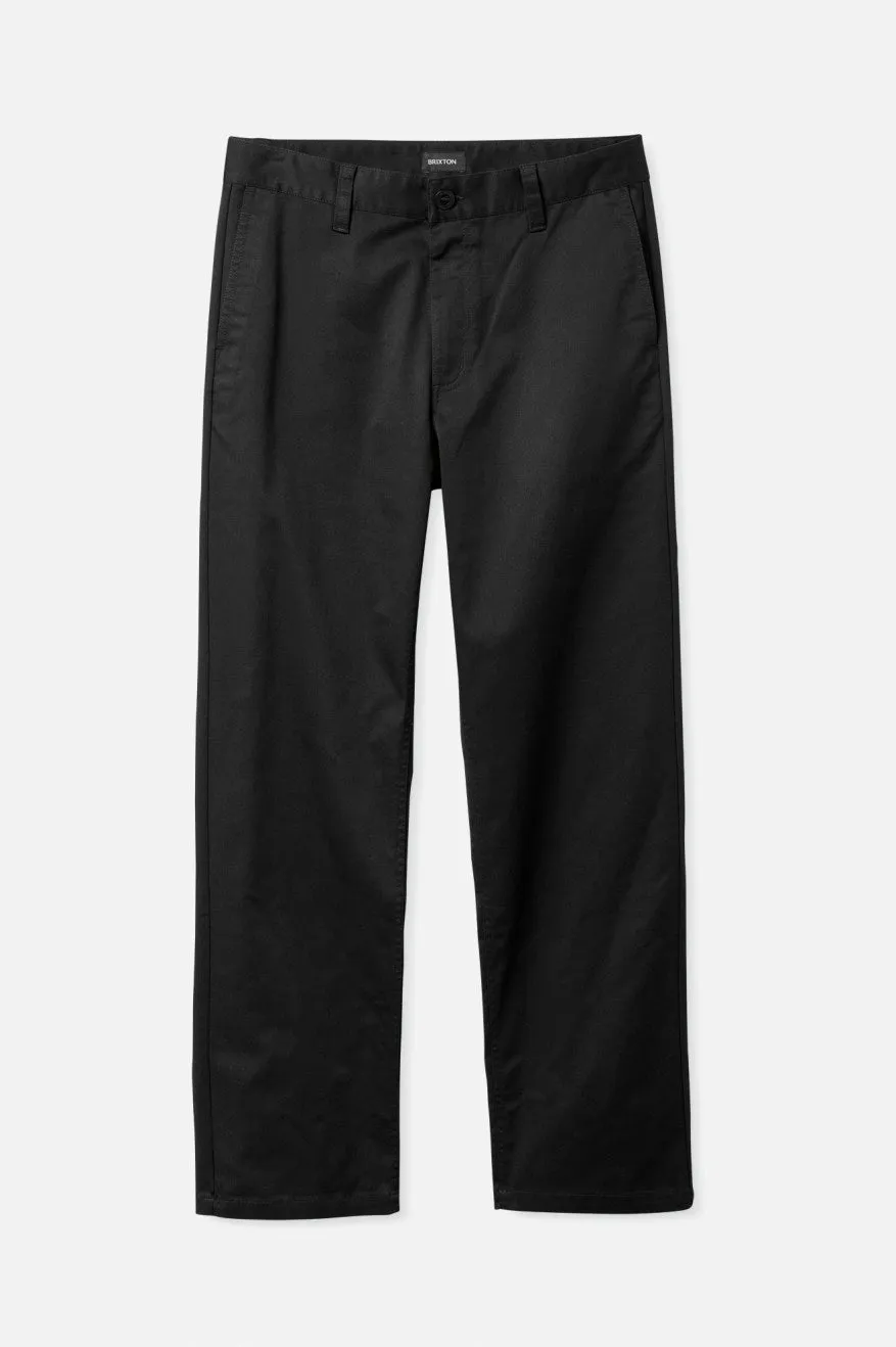 BRIXTON CHOICE CHINO RELAXED PANT - BLACK