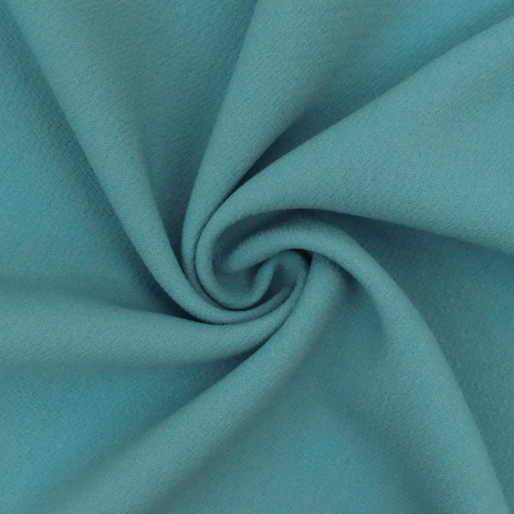 Carnation Blue Texture Polyester Double Weave Crepe Momie Woven Fabric