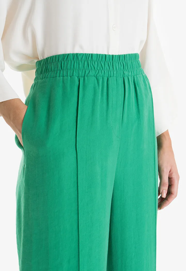 Choice Wide Leg Comfy Trouser Green