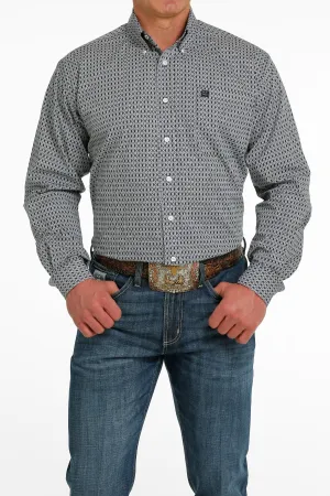 Cinch | Grey Print LS Classic Shirt