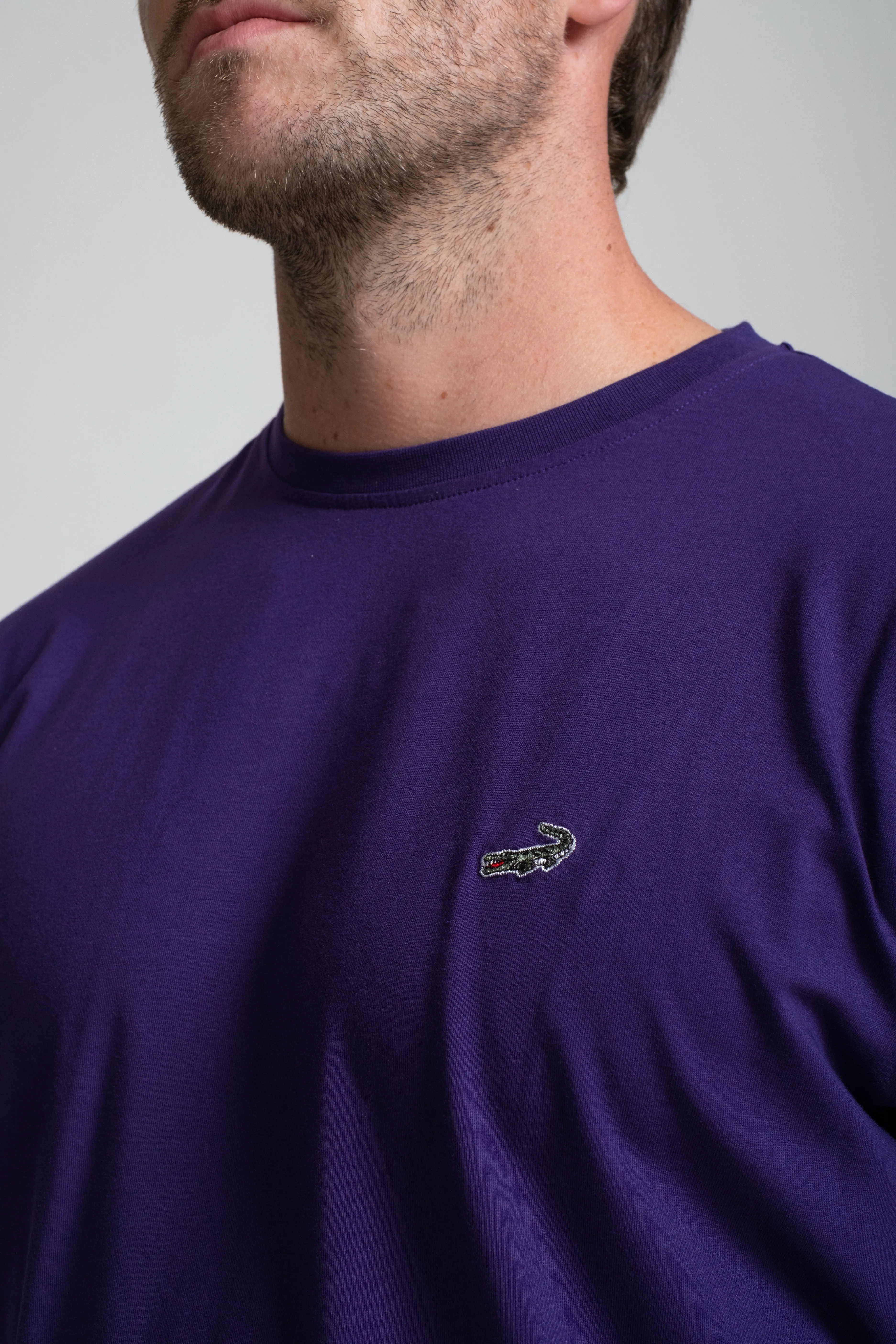 Classic Fit Short sleeves-CasualCrew Neck - Grape Royal