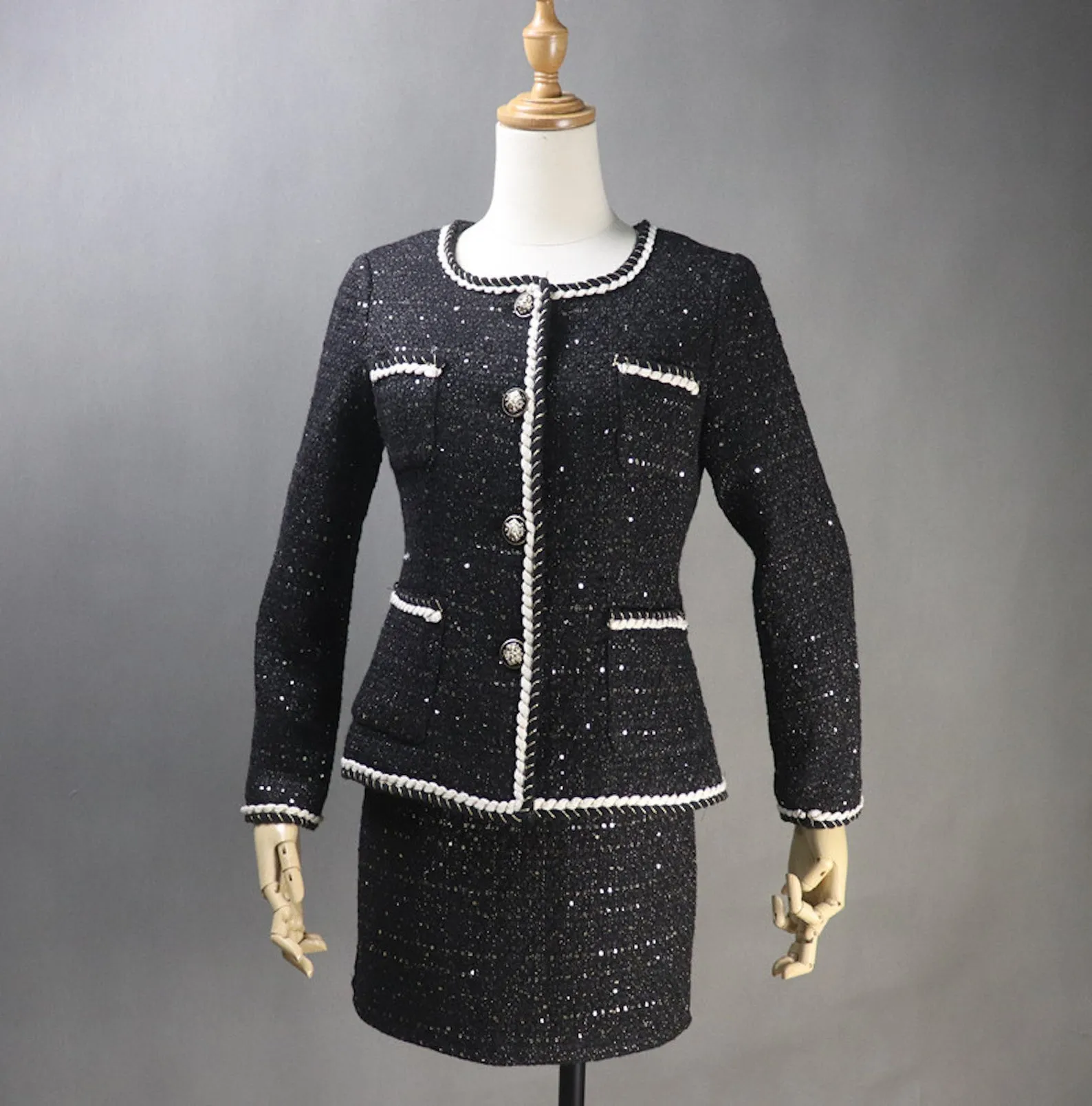 CUSTOM MADE Blazer Shorts/Skirts/Trousers Sequinned Jacket Coat for Women