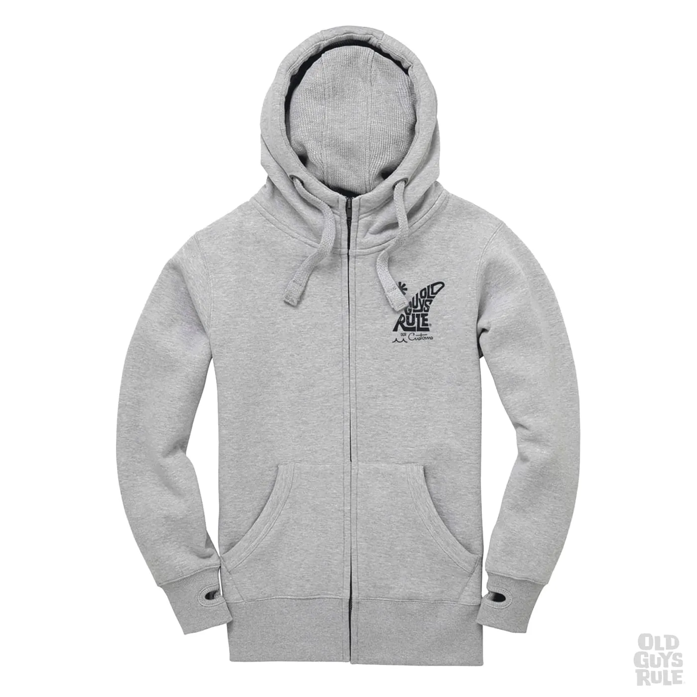 'Custom Surf Shop' Zip Hoodie - Sport Grey