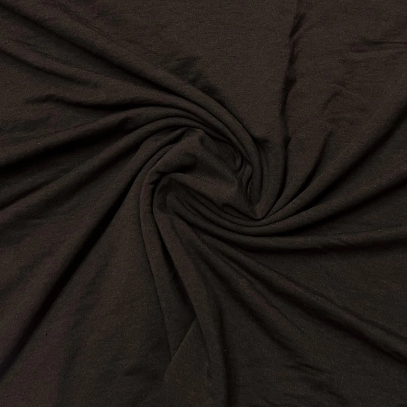 Dark Brown Bamboo Stretch French Terry Fabric- 265 GSM