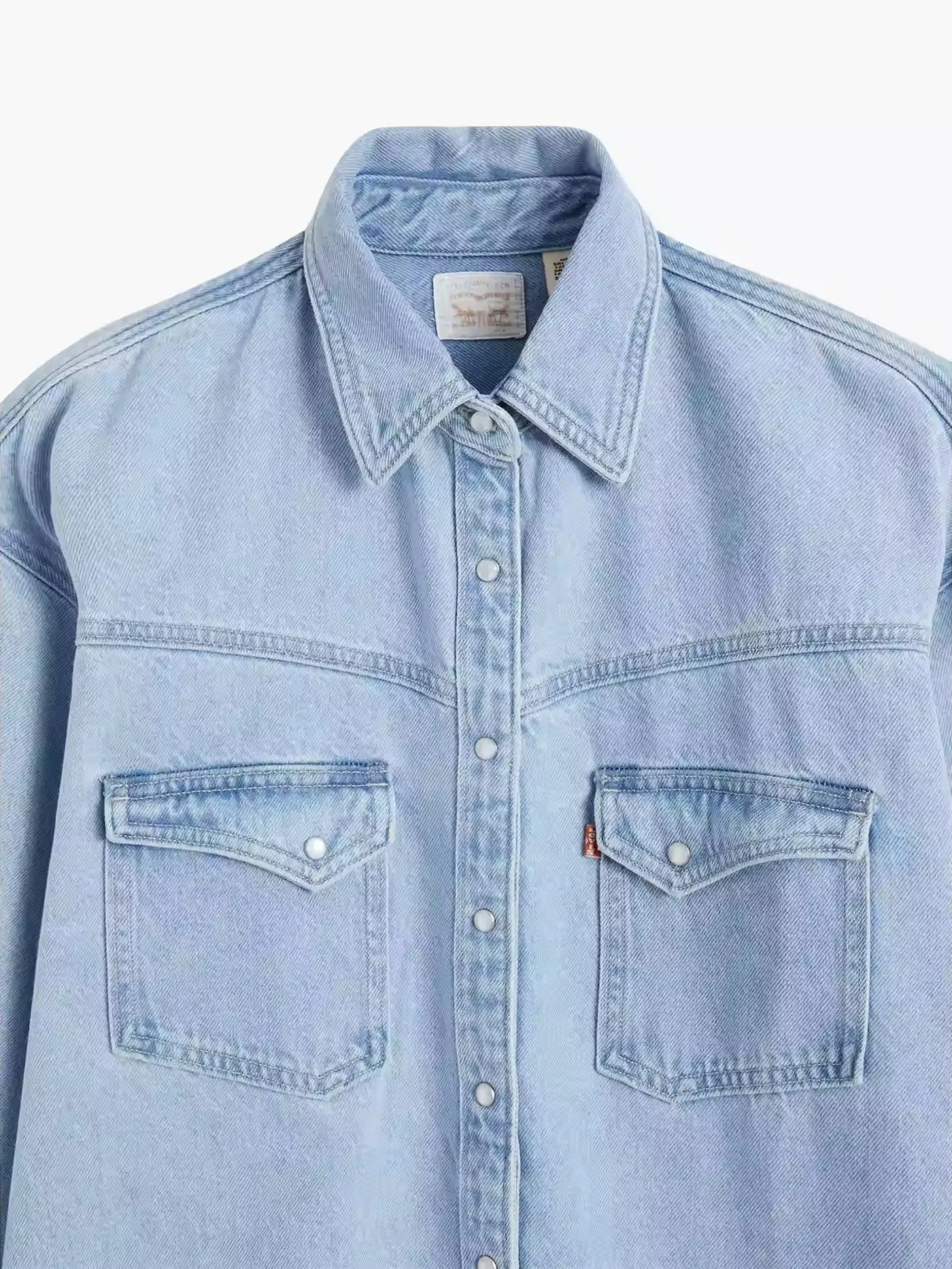 Dorsey XL Western Indigo Stonewash Long Sleeve Buttondown Shirt