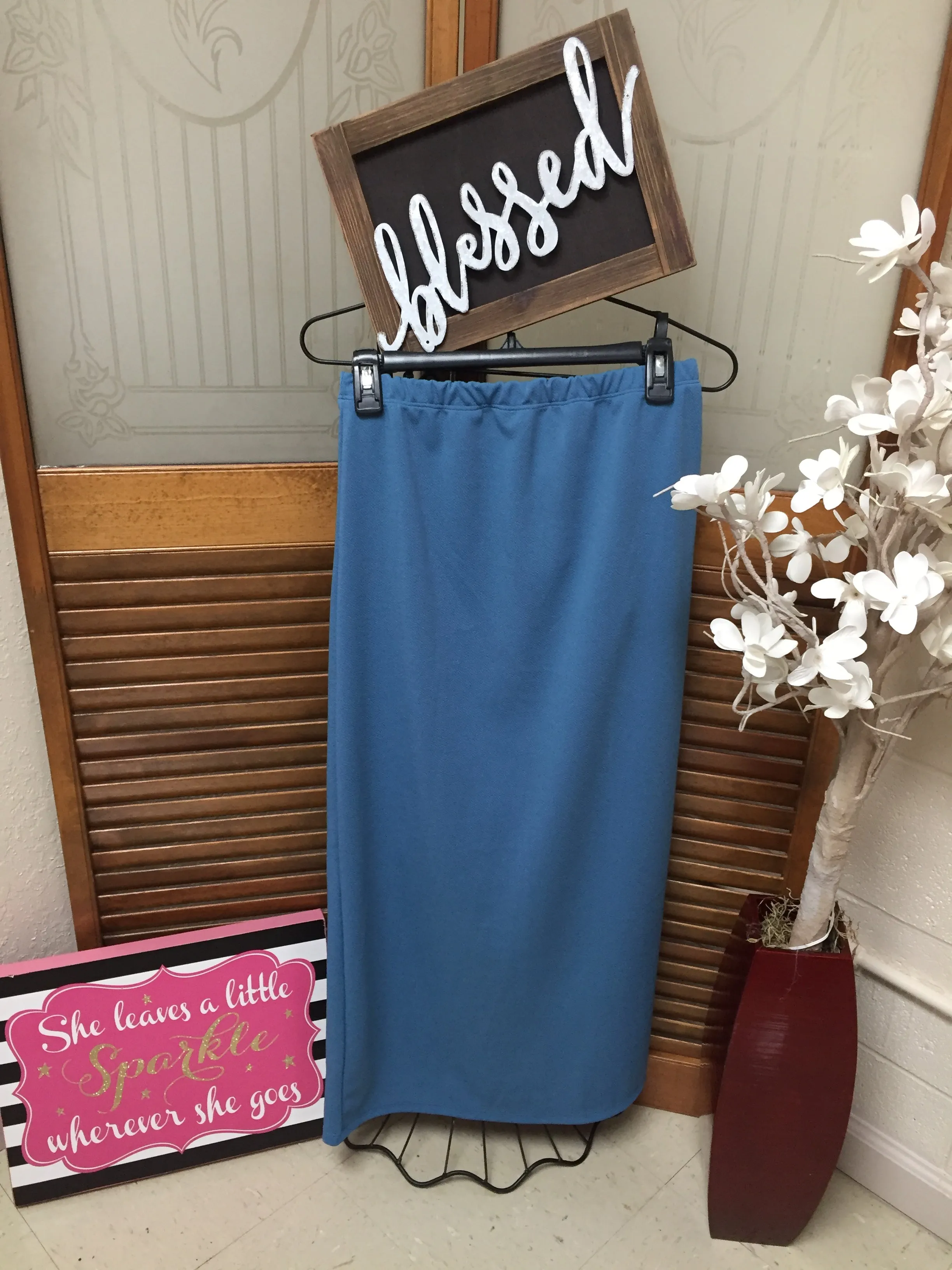 Dusty Blue Classic Liverpool Skirt (PL)