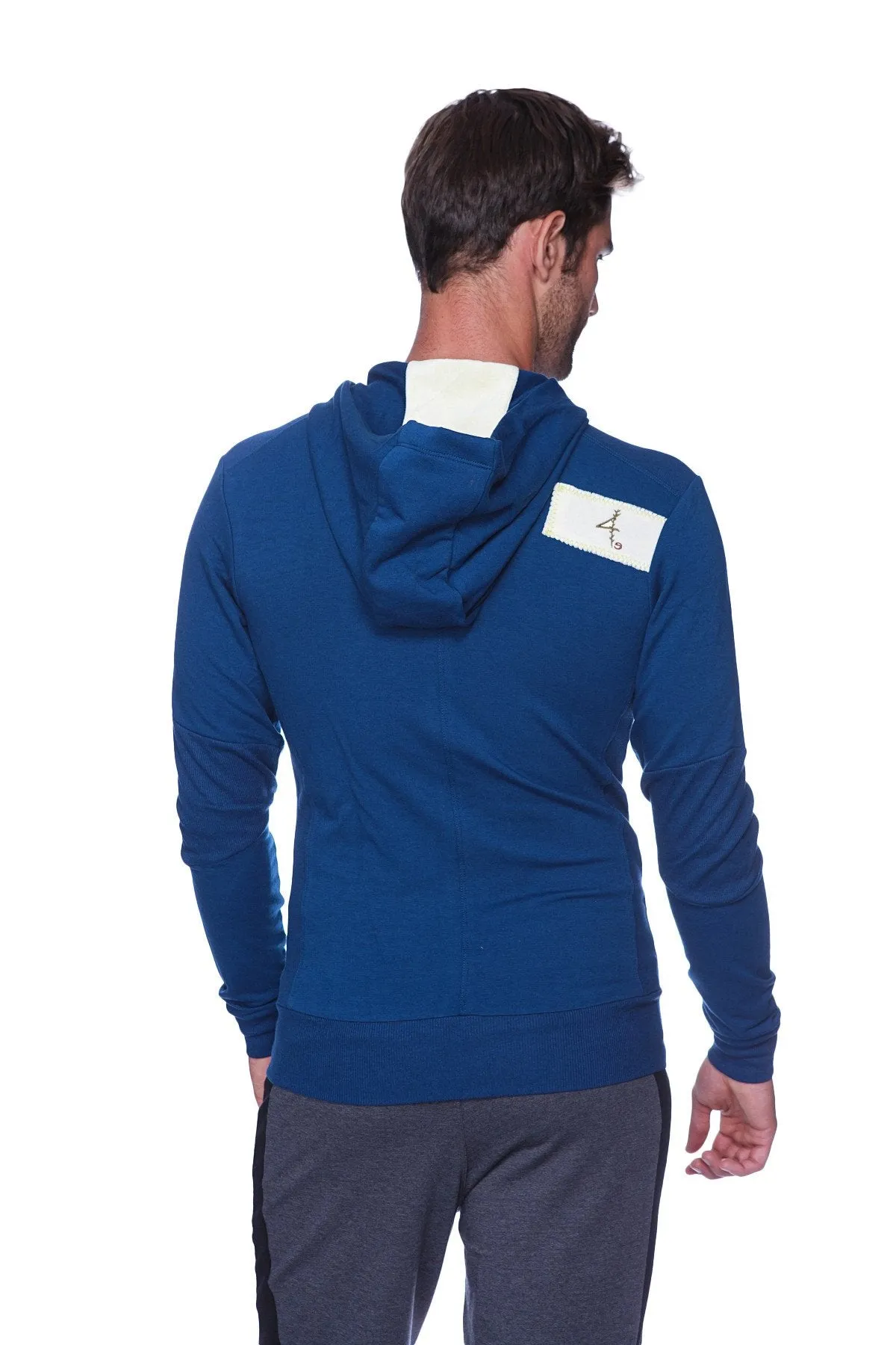 Edge Form-fit Crossover Yoga Track Performance Hoodie (Royal Blue)