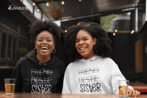 Friend Bestie Sister Hoodies, Cute Hoodies, Matching Best Friend Hoodies, Sister Hoodie, Bestie Hoodie, Sleeve Print Hoodie, Besties Shirts