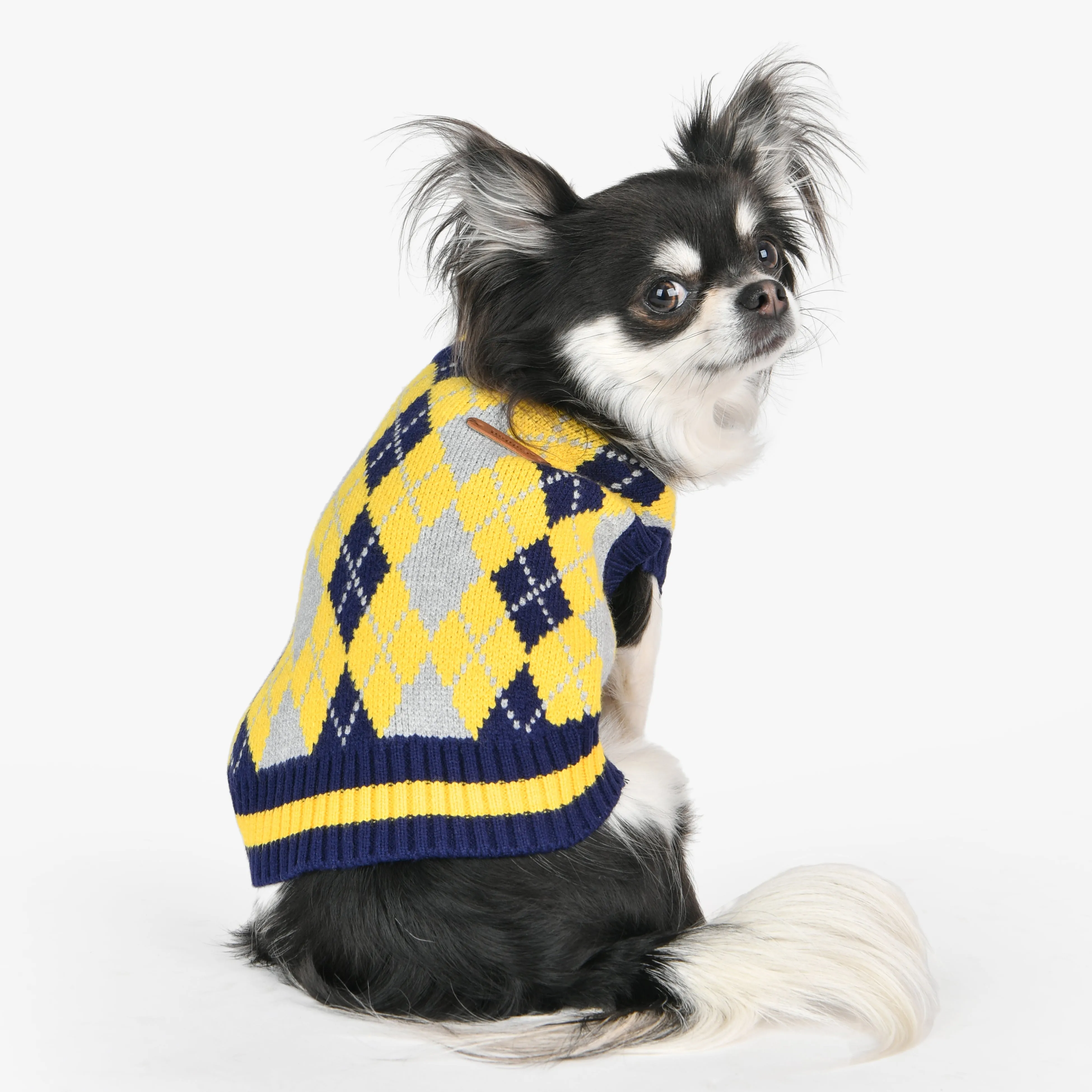 gizmo argyle sweater - yellow