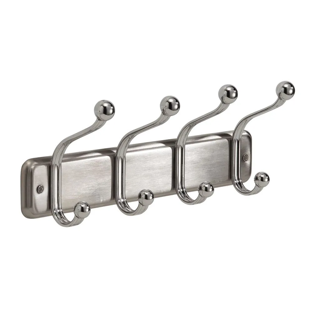 iDesign York Lyra Rack 4 Hooks in Chrome