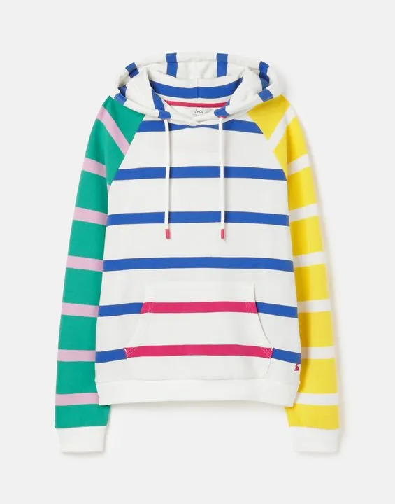 Joules Lil Raglan Striped Hoodie