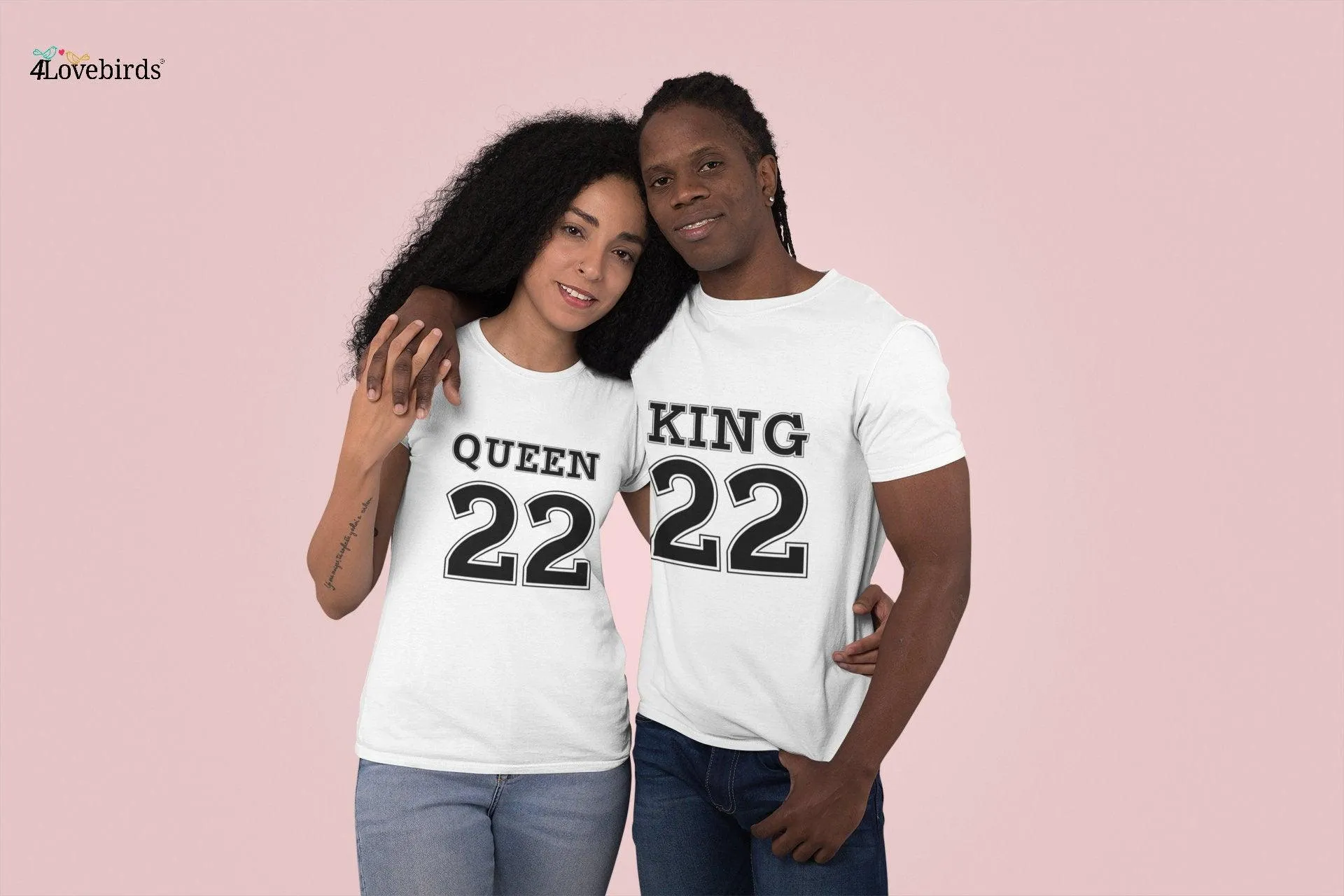 King Queen Hoodie, personalized gift, matching sweatshirts for couple, t-shirts for lovers, King Queen Long Sleeve Shirt for couple