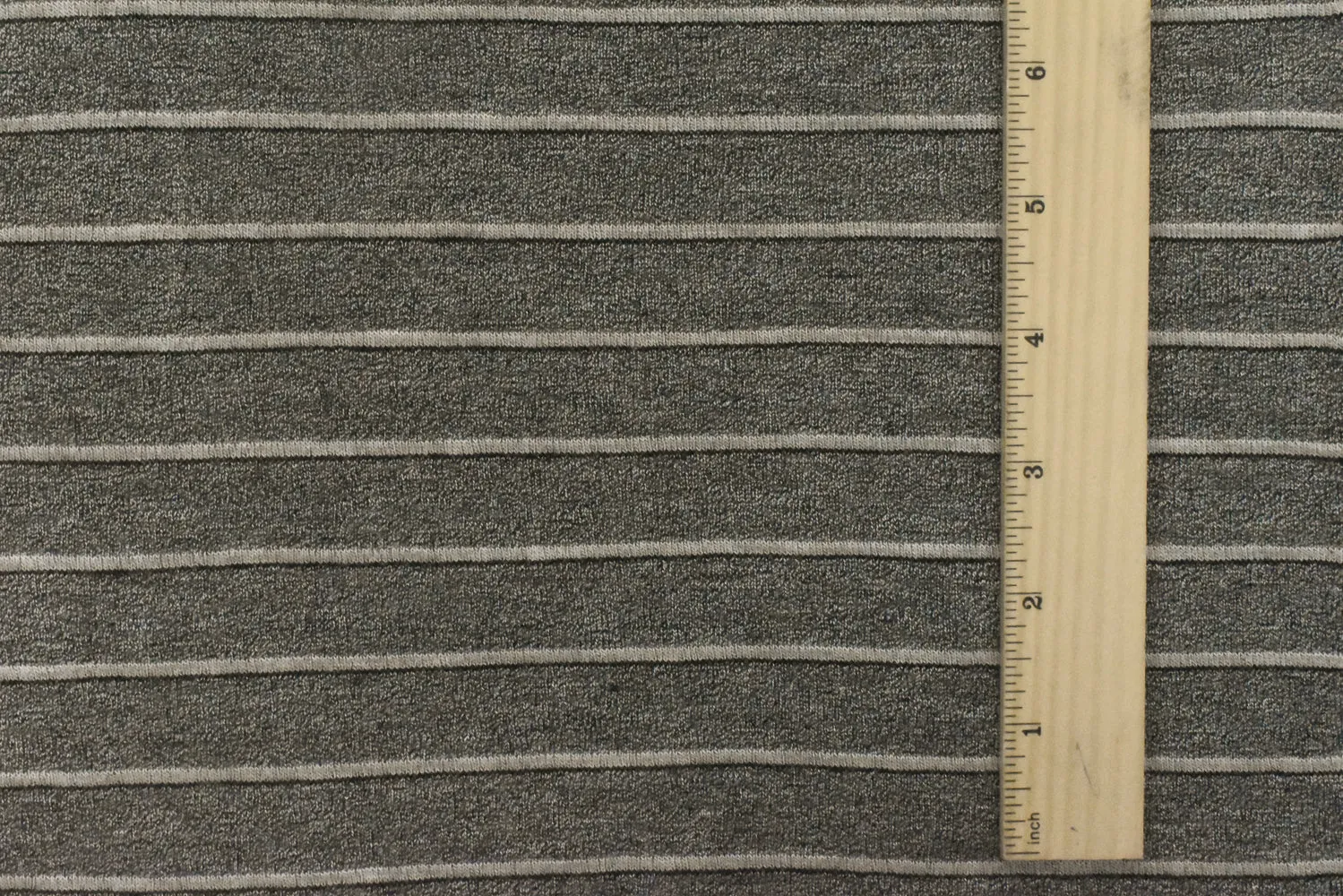 Light Gray-Black Stripe Stretch Jersey Knit Fabric