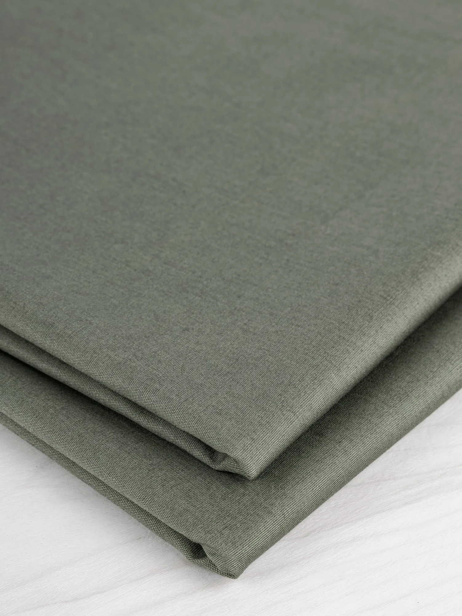 Lightweight Silky Cotton Poplin - Olive - Swatch