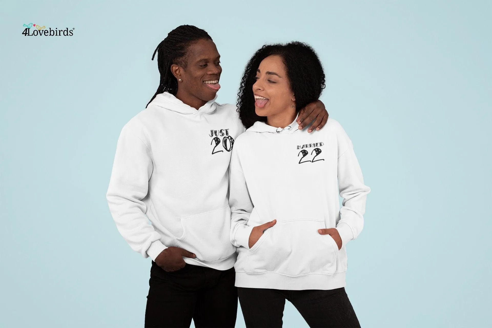 Married 22 Hoodie - Anniversary Gift Tees, Honeymoon sweatshirts, matching shirts, couples gift for her, boyfriend girlfriend, couples funny