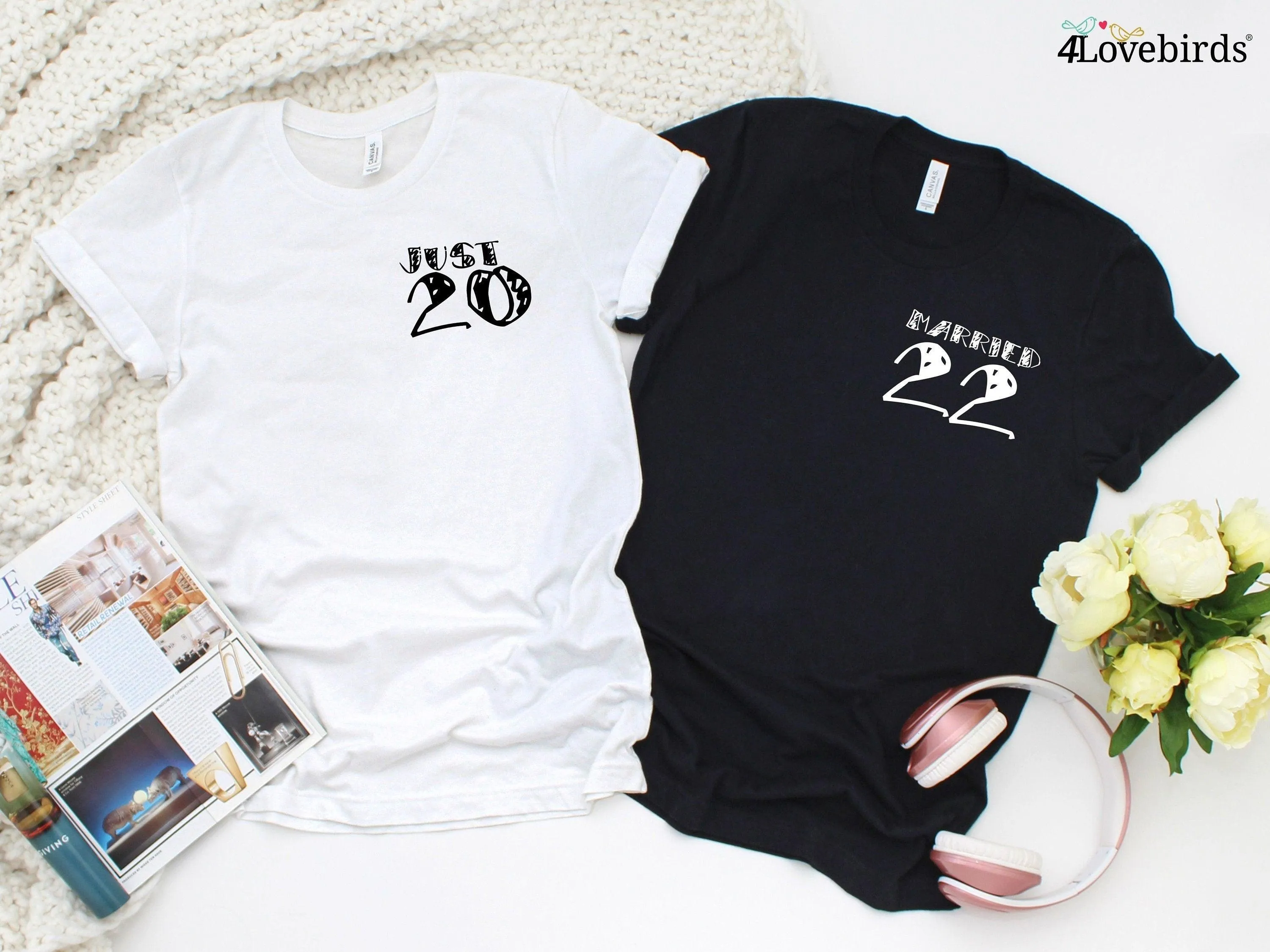 Married 22 Hoodie - Anniversary Gift Tees, Honeymoon sweatshirts, matching shirts, couples gift for her, boyfriend girlfriend, couples funny