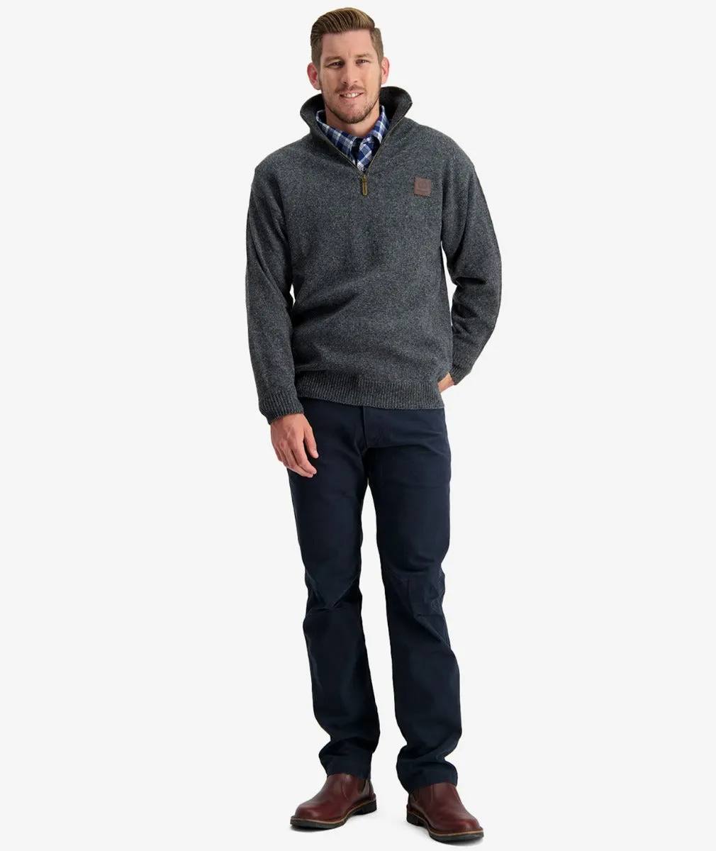 Men's Mariner Wool Zip Neck Sweater