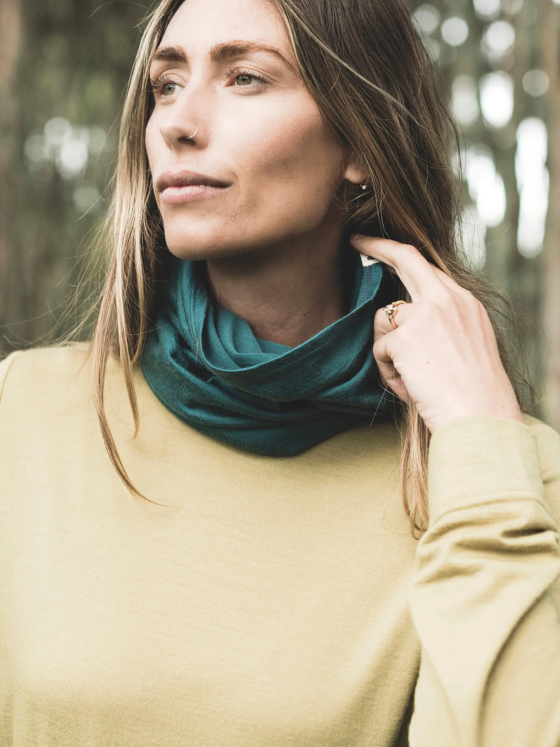 Merino Snood Deep Sea