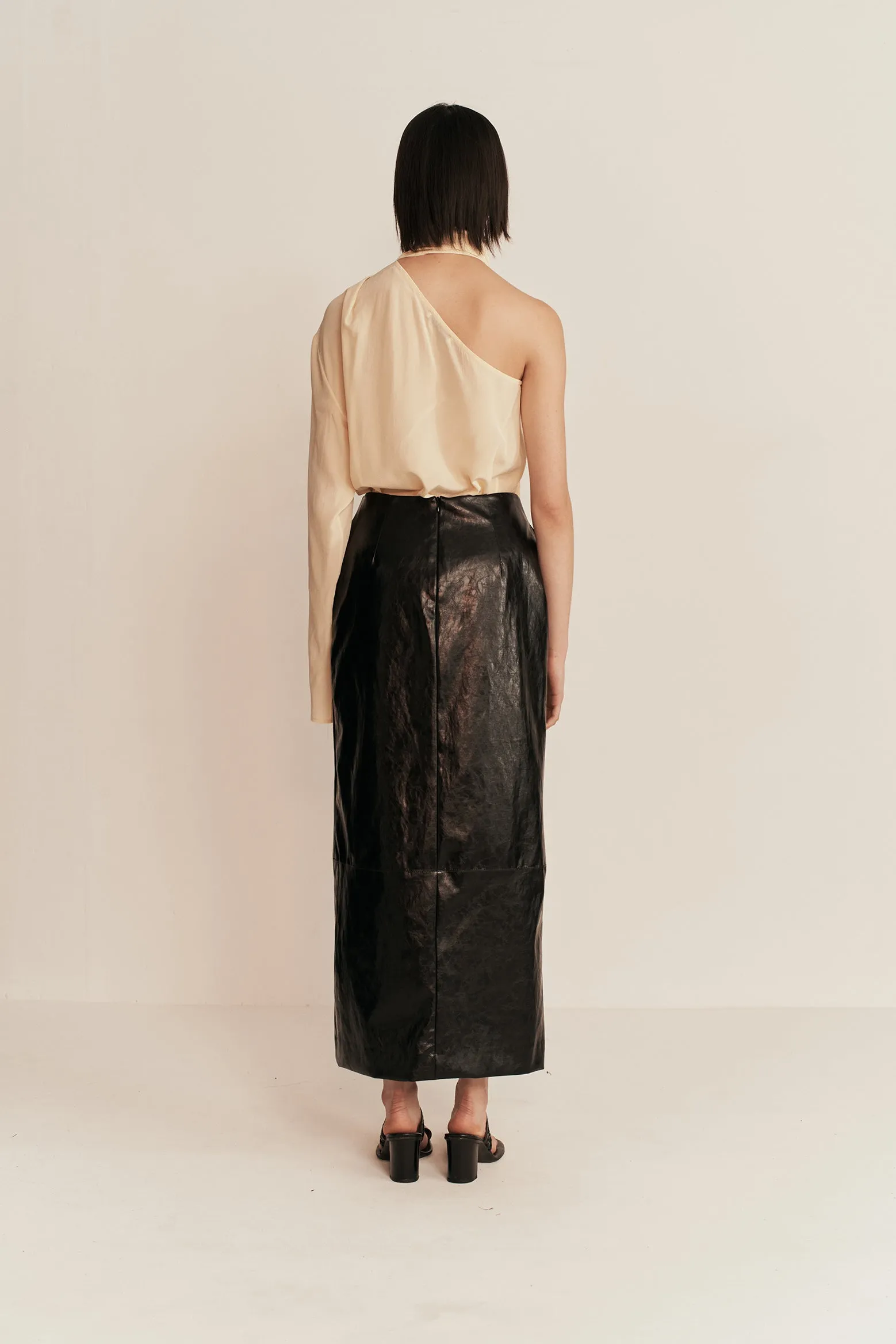 MILOS SPLIT MIDI SKIRT