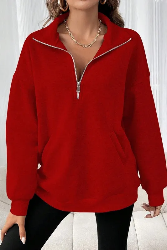 No Need To Be Cold Sweatshirt Red