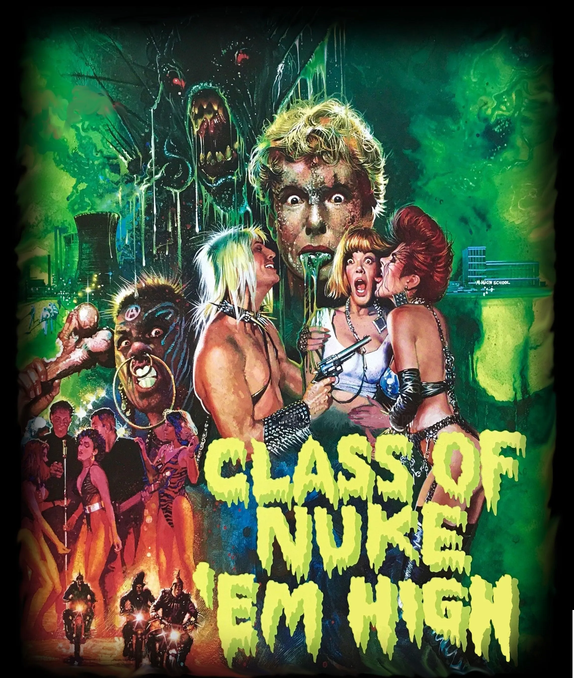 NUKE EM HIGH -  Horror B-Movie Poster Art - T-Shirt