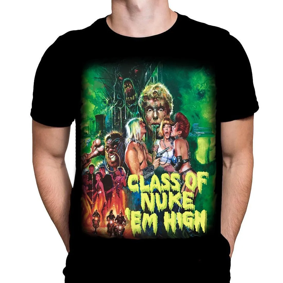 NUKE EM HIGH -  Horror B-Movie Poster Art - T-Shirt