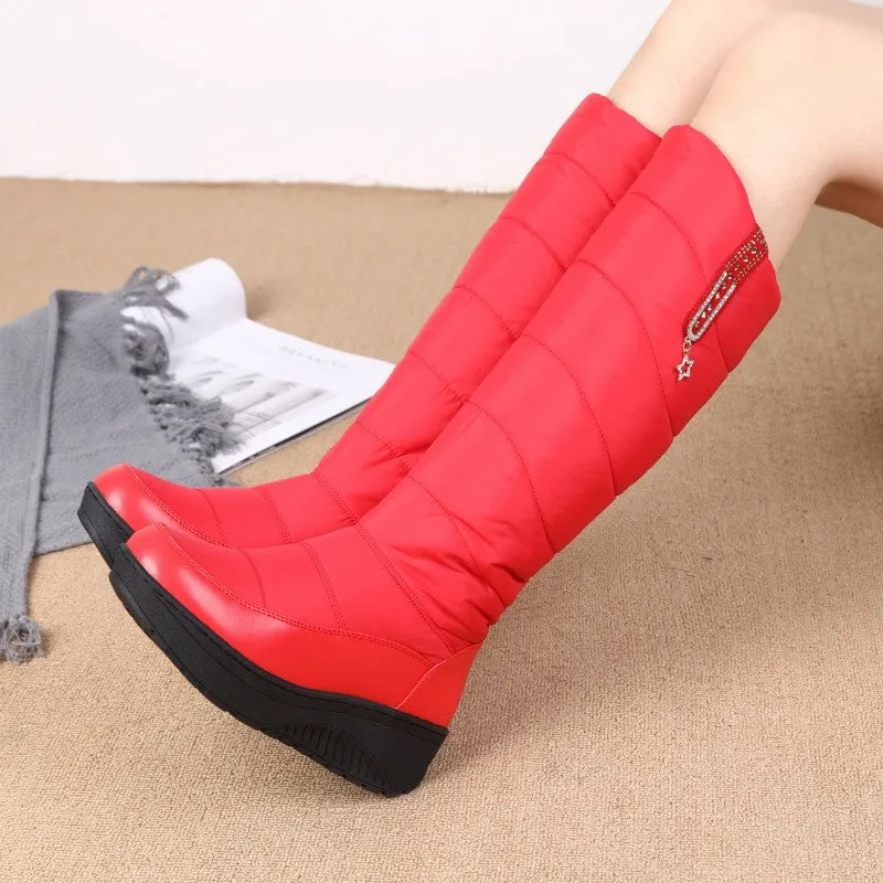 OCW Women Plush Winter Boots Knee-high Waterproof Orthopedic Shoes