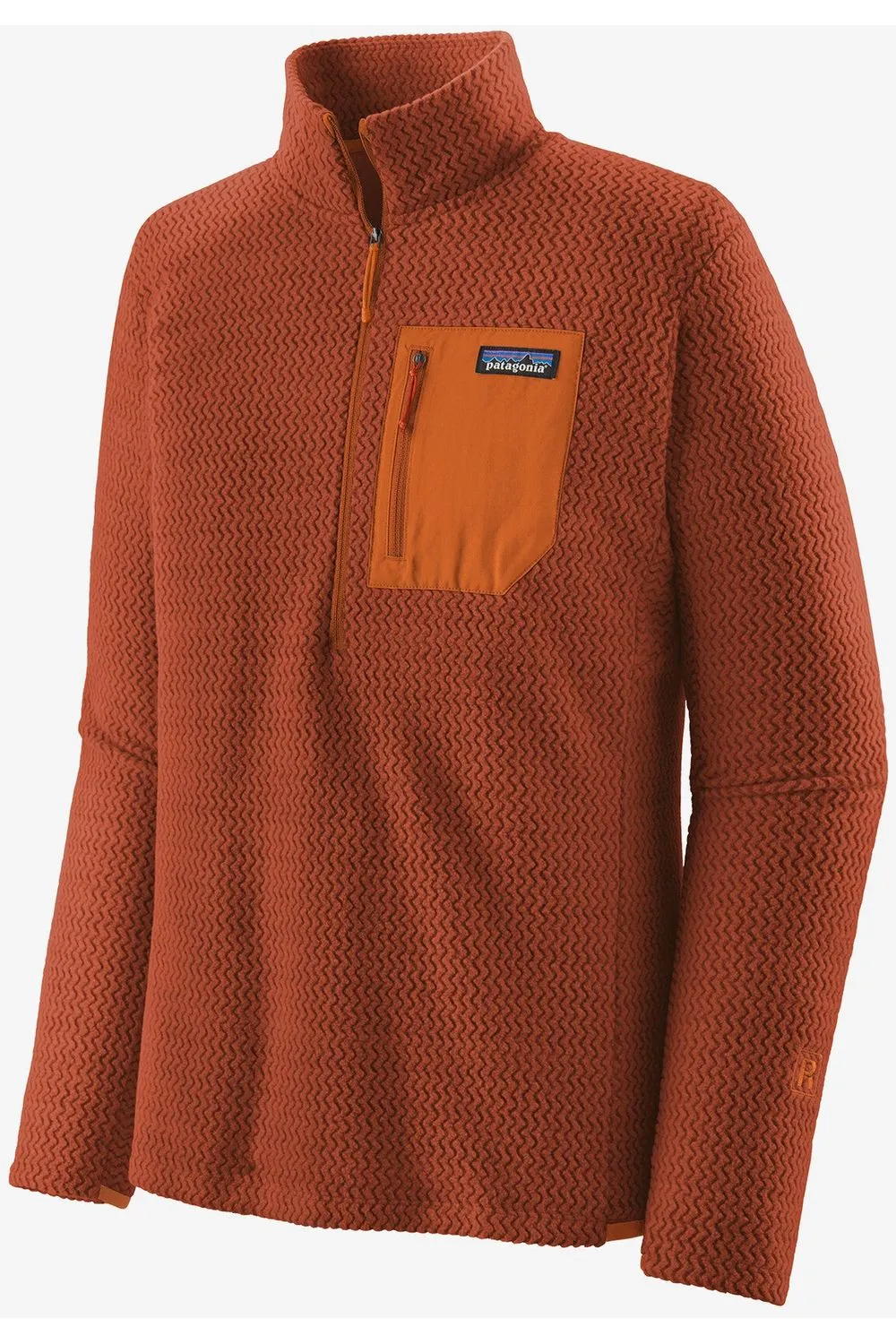 Patagonia Mens R1 Air Zip Neck Fleece Burnished Red