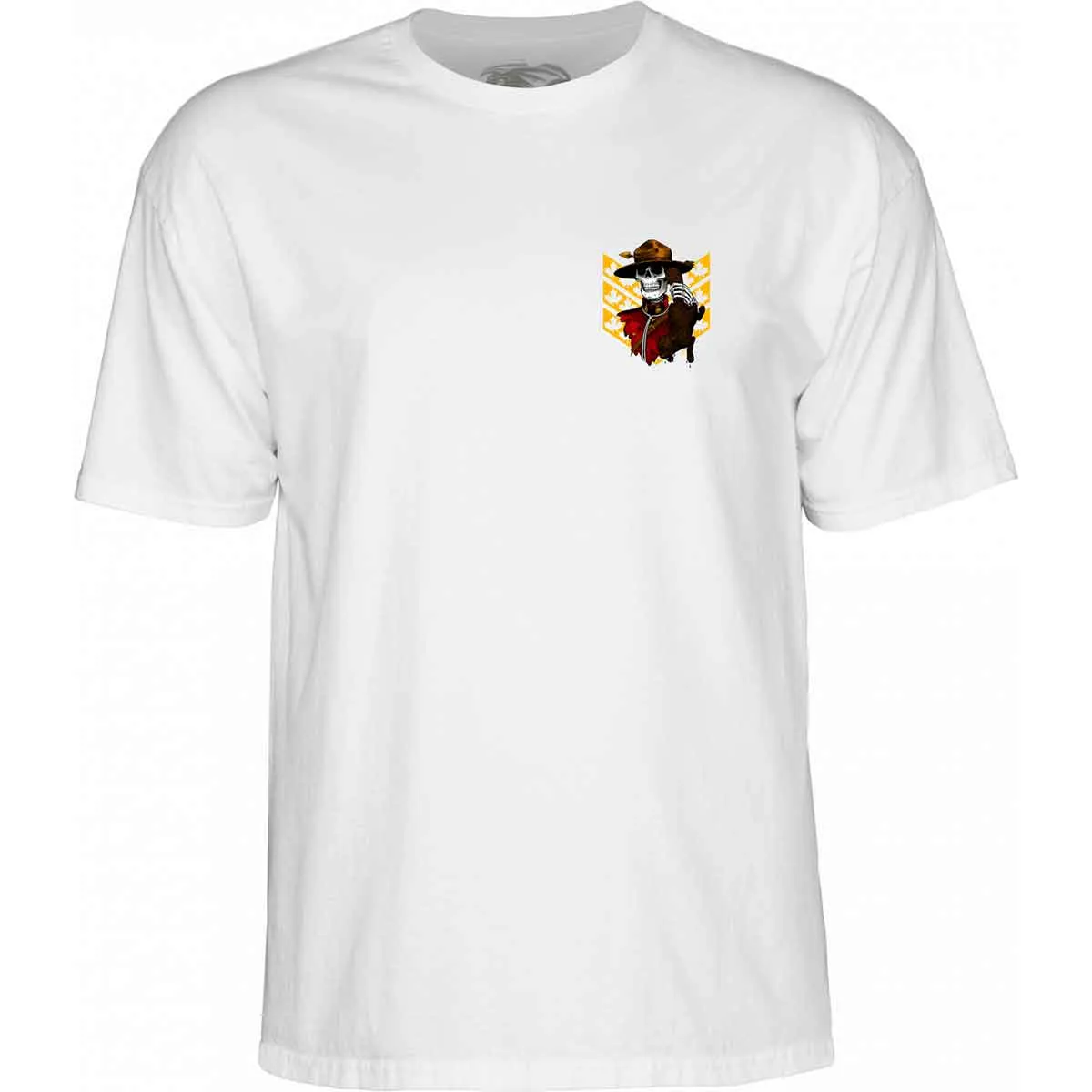 POWELL-PERALTA T-SHIRT KEVIN HARRIS MOUNTIE WHITE