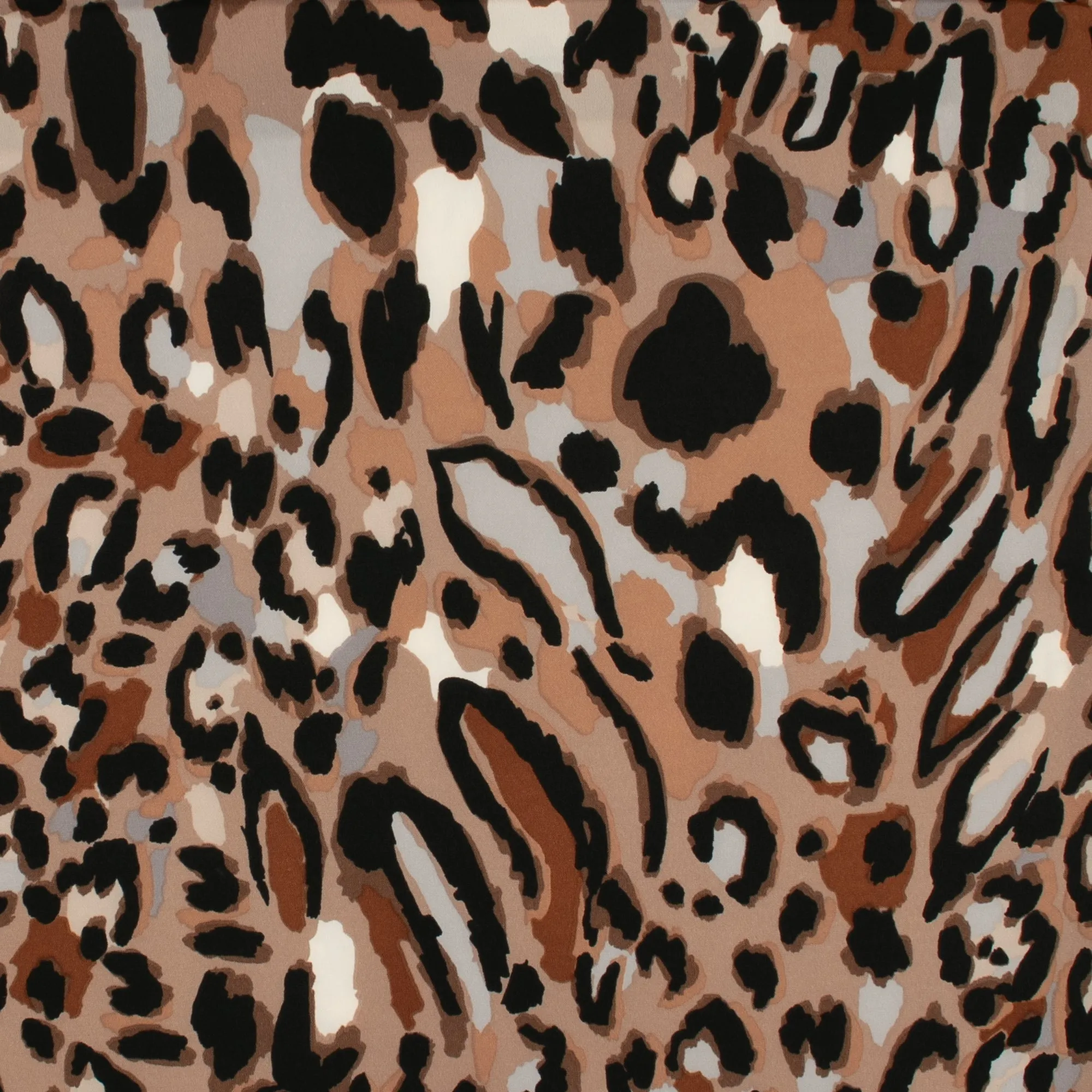 Printed Peachskin - EMMA - Leopard - Beige