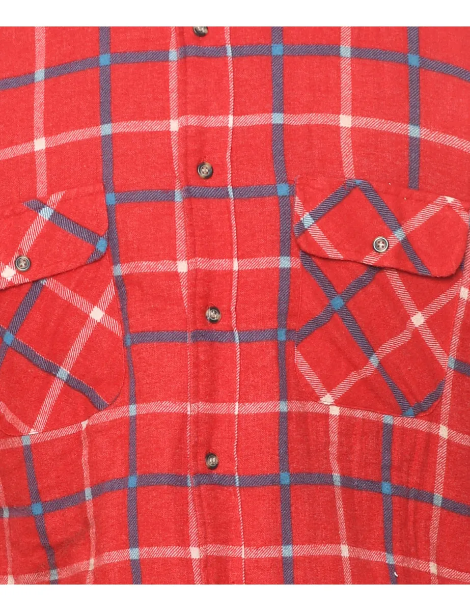 Red & Blue Classic Checked Shirt - M