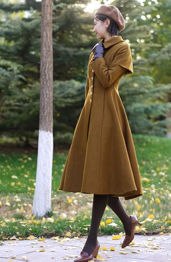 Retro 50s Elegant Cape Coat