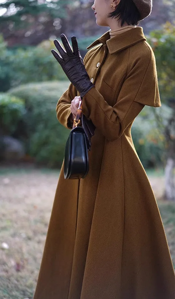 Retro 50s Elegant Cape Coat