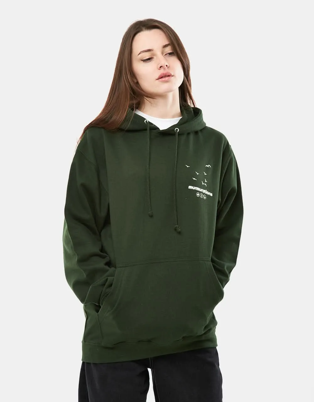 Route One Murmurations Pullover Hoodie - Forest Green