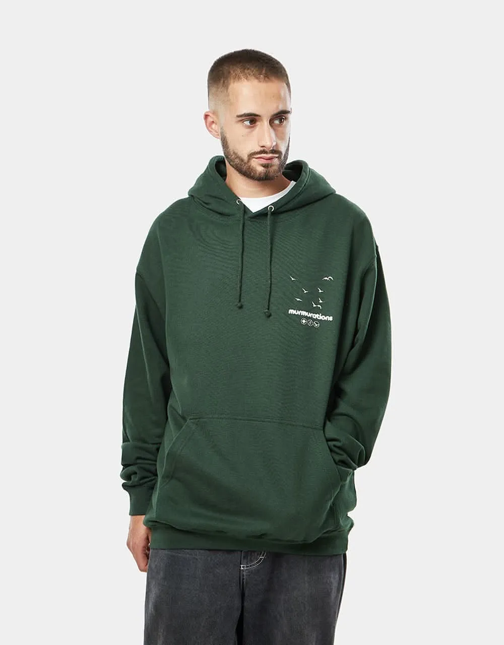 Route One Murmurations Pullover Hoodie - Forest Green