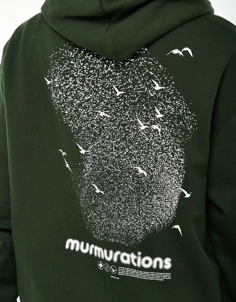 Route One Murmurations Pullover Hoodie - Forest Green