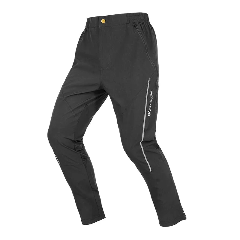 Spring Summer MTB Sports Pants For Men Quick Dry Reflective Striped Jogger Running Pants Outdoor Golf Fishing Hiking