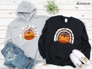 Thankful Rainbow Pumpkin Hoodie, Thanksgiving Vacation Shirt, Family Thanksgiving Shirt, Thanksgiving Food Shirt, Thanksgiving Dinner Shirt