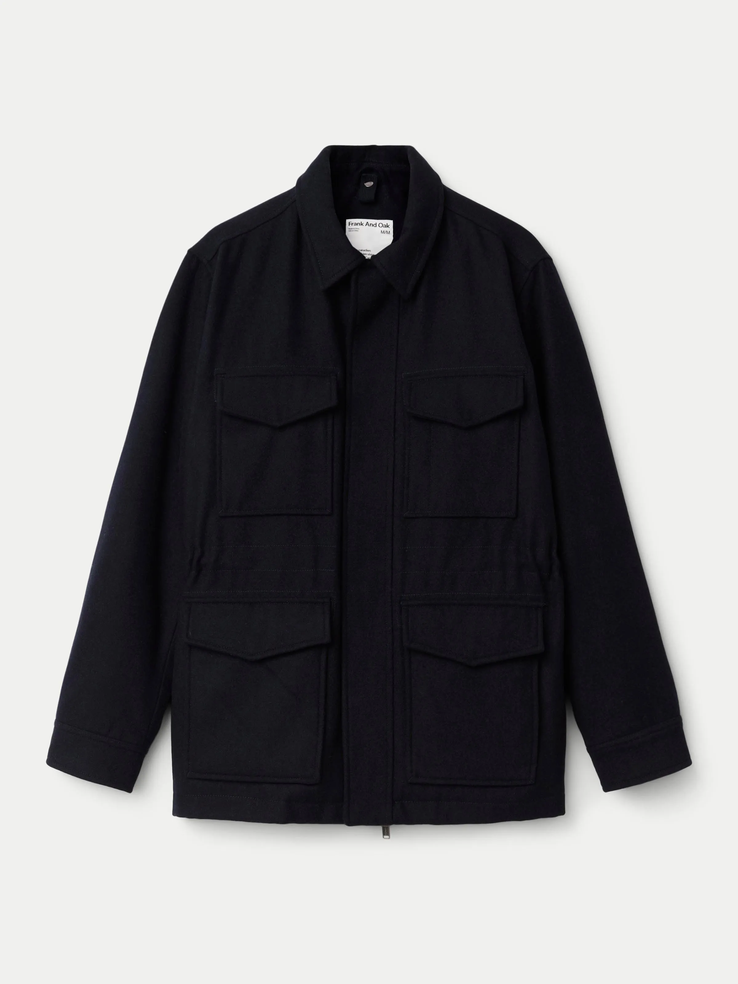 The Recycled Wool Field Jacket in Deep Blue