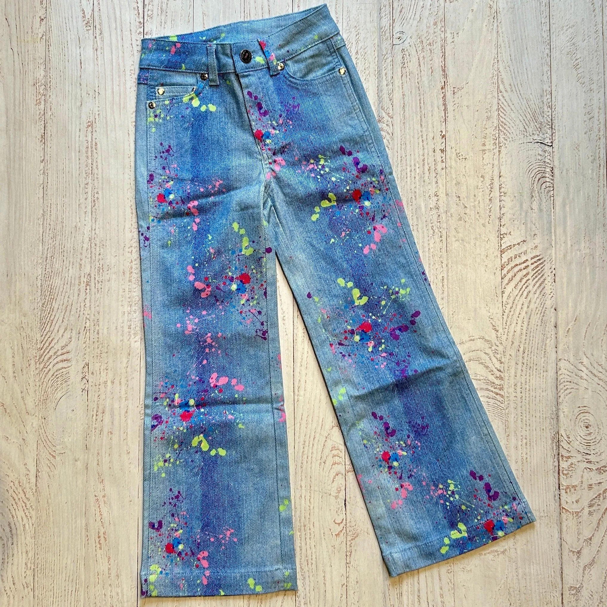 Tween Bottoms | Twill Pants- Denim Splatter | Terez