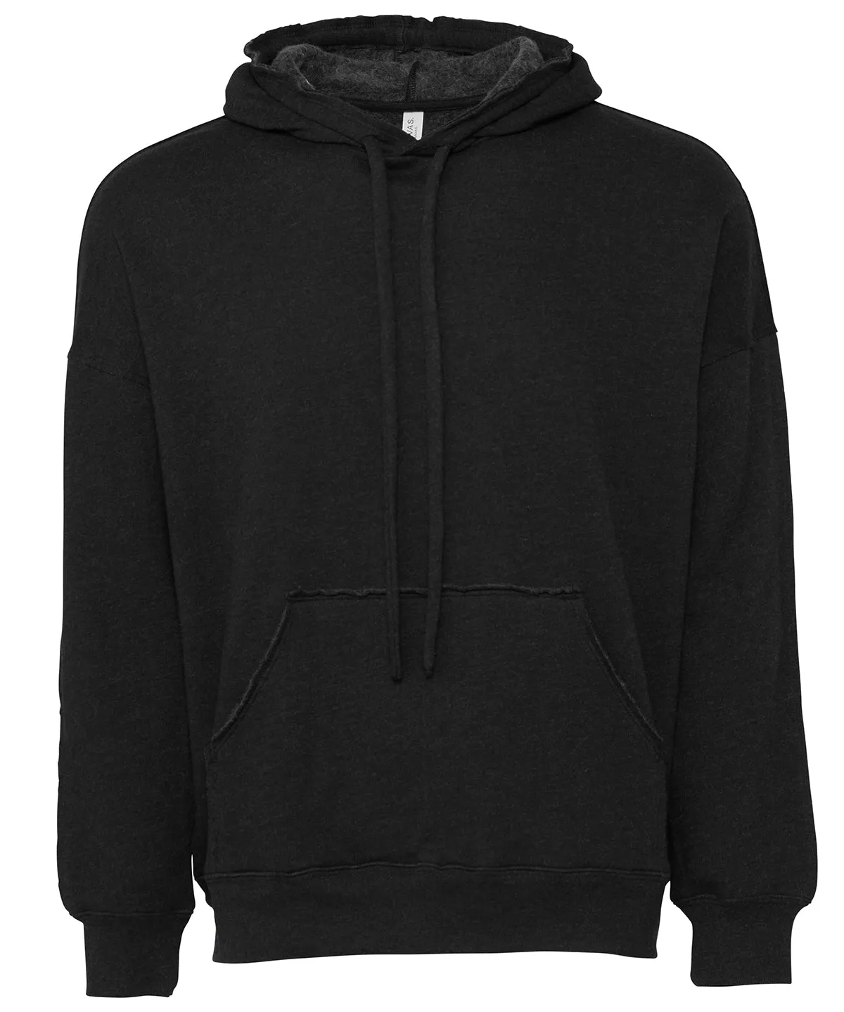 Unisex raw-seam hoodie | Black Heather