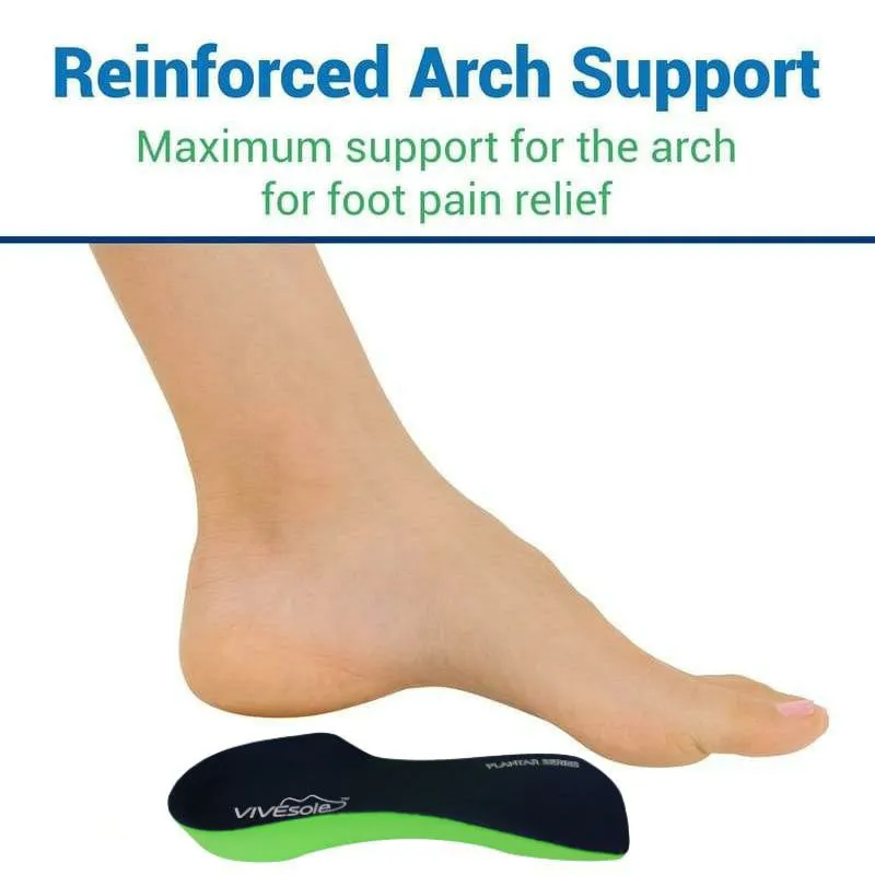 Vive Health Sole Plantar 3/4 Length Shoe Inserts - Green